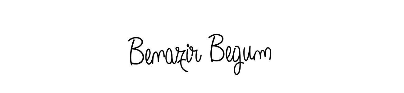 Design your own signature with our free online signature maker. With this signature software, you can create a handwritten (Angelique-Rose-font-FFP) signature for name Benazir Begum. Benazir Begum signature style 5 images and pictures png