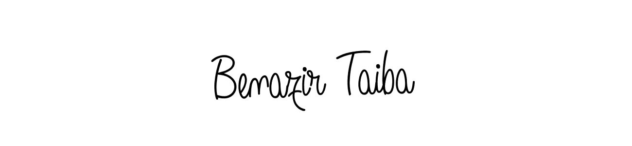 The best way (Angelique-Rose-font-FFP) to make a short signature is to pick only two or three words in your name. The name Benazir Taiba include a total of six letters. For converting this name. Benazir Taiba signature style 5 images and pictures png