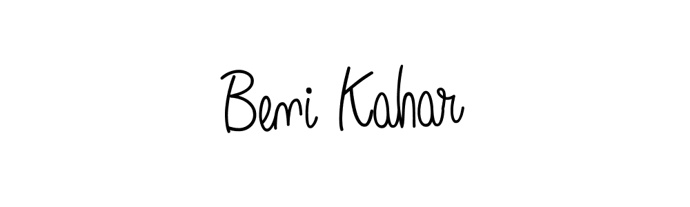Use a signature maker to create a handwritten signature online. With this signature software, you can design (Angelique-Rose-font-FFP) your own signature for name Beni Kahar. Beni Kahar signature style 5 images and pictures png