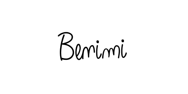 Make a beautiful signature design for name Benimi. With this signature (Angelique-Rose-font-FFP) style, you can create a handwritten signature for free. Benimi signature style 5 images and pictures png