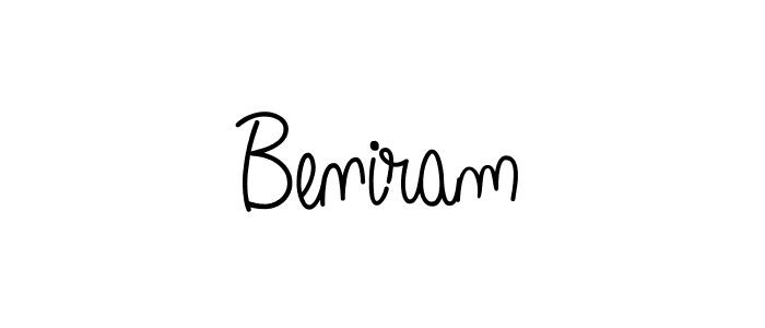 You should practise on your own different ways (Angelique-Rose-font-FFP) to write your name (Beniram) in signature. don't let someone else do it for you. Beniram signature style 5 images and pictures png