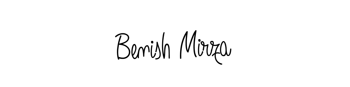 Benish Mirza stylish signature style. Best Handwritten Sign (Angelique-Rose-font-FFP) for my name. Handwritten Signature Collection Ideas for my name Benish Mirza. Benish Mirza signature style 5 images and pictures png