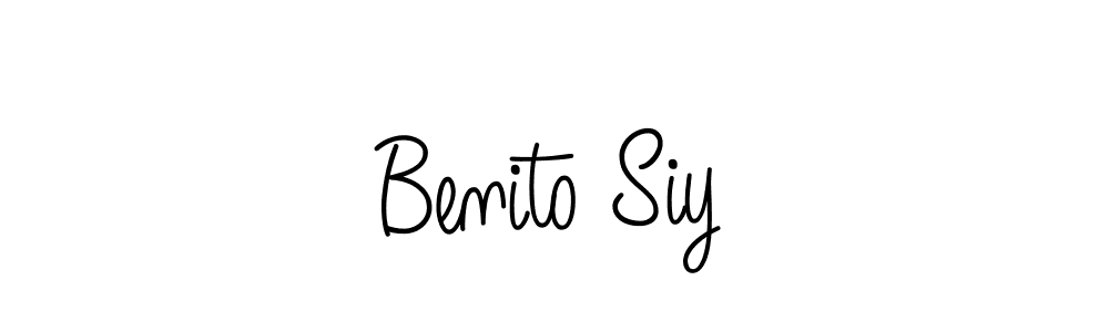 How to make Benito Siy name signature. Use Angelique-Rose-font-FFP style for creating short signs online. This is the latest handwritten sign. Benito Siy signature style 5 images and pictures png