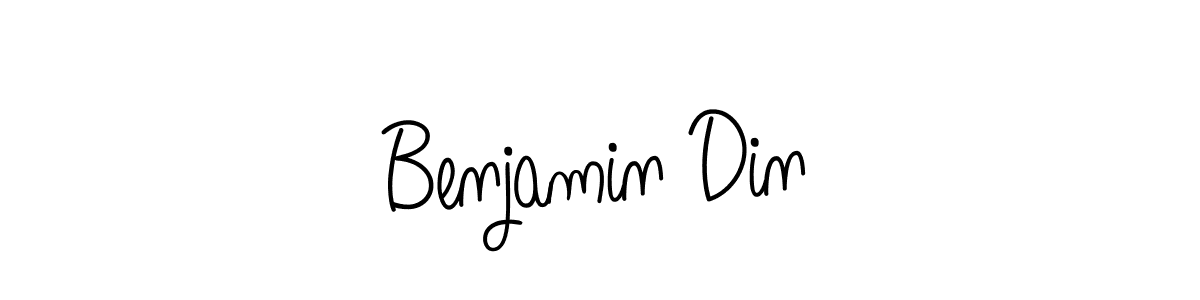 Benjamin Din stylish signature style. Best Handwritten Sign (Angelique-Rose-font-FFP) for my name. Handwritten Signature Collection Ideas for my name Benjamin Din. Benjamin Din signature style 5 images and pictures png