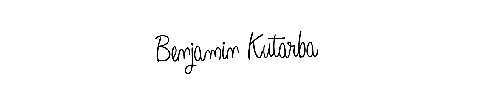 Use a signature maker to create a handwritten signature online. With this signature software, you can design (Angelique-Rose-font-FFP) your own signature for name Benjamin Kutarba. Benjamin Kutarba signature style 5 images and pictures png