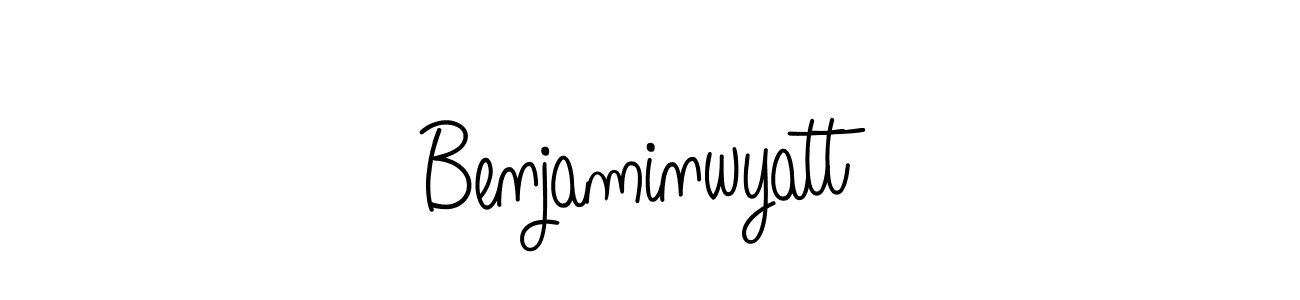 Make a beautiful signature design for name Benjaminwyatt. With this signature (Angelique-Rose-font-FFP) style, you can create a handwritten signature for free. Benjaminwyatt signature style 5 images and pictures png