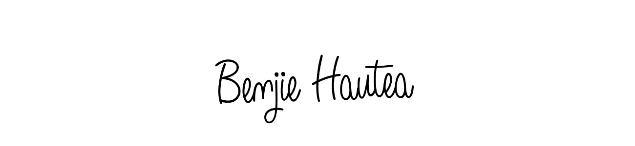 Make a beautiful signature design for name Benjie Hautea. With this signature (Angelique-Rose-font-FFP) style, you can create a handwritten signature for free. Benjie Hautea signature style 5 images and pictures png