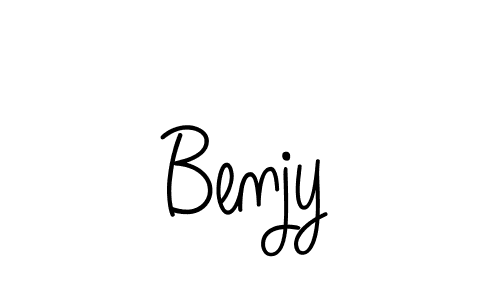 You should practise on your own different ways (Angelique-Rose-font-FFP) to write your name (Benjy) in signature. don't let someone else do it for you. Benjy signature style 5 images and pictures png