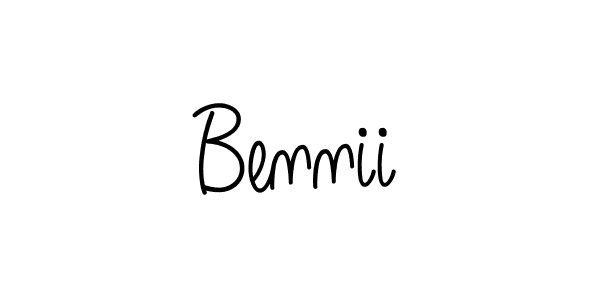 How to make Bennii name signature. Use Angelique-Rose-font-FFP style for creating short signs online. This is the latest handwritten sign. Bennii signature style 5 images and pictures png