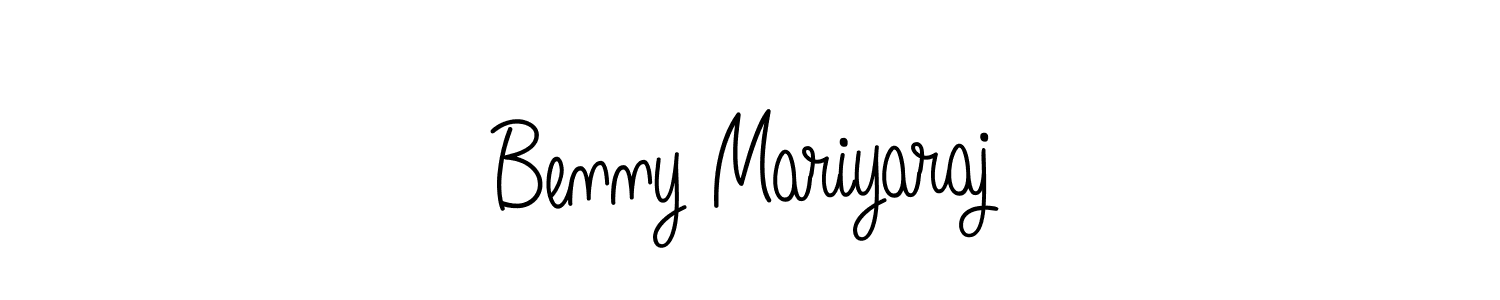 How to make Benny Mariyaraj name signature. Use Angelique-Rose-font-FFP style for creating short signs online. This is the latest handwritten sign. Benny Mariyaraj signature style 5 images and pictures png