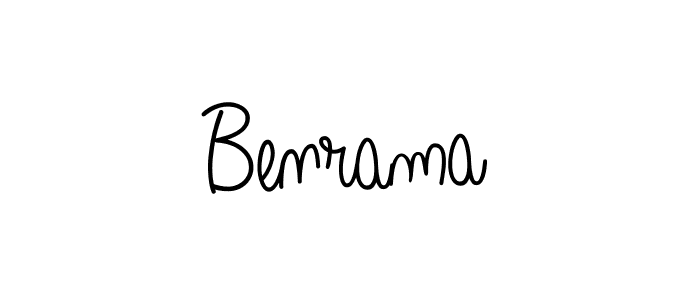 Benrama stylish signature style. Best Handwritten Sign (Angelique-Rose-font-FFP) for my name. Handwritten Signature Collection Ideas for my name Benrama. Benrama signature style 5 images and pictures png