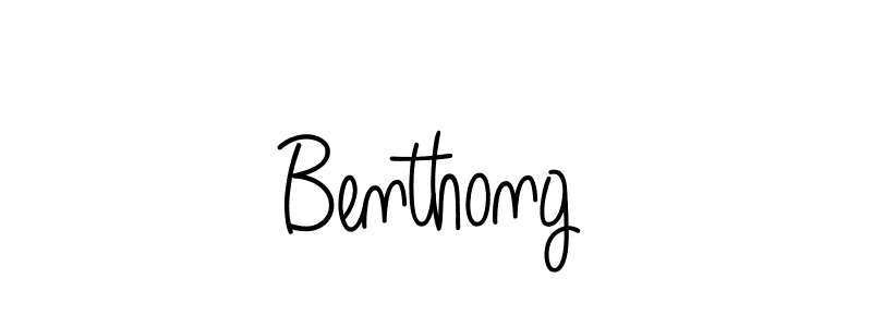 Make a beautiful signature design for name Benthong. With this signature (Angelique-Rose-font-FFP) style, you can create a handwritten signature for free. Benthong signature style 5 images and pictures png