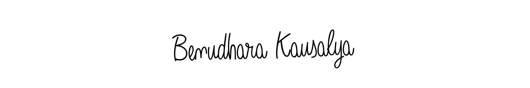 if you are searching for the best signature style for your name Benudhara Kausalya. so please give up your signature search. here we have designed multiple signature styles  using Angelique-Rose-font-FFP. Benudhara Kausalya signature style 5 images and pictures png