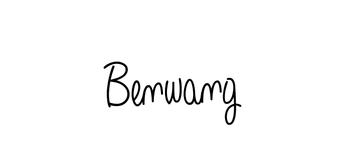 The best way (Angelique-Rose-font-FFP) to make a short signature is to pick only two or three words in your name. The name Benwang include a total of six letters. For converting this name. Benwang signature style 5 images and pictures png