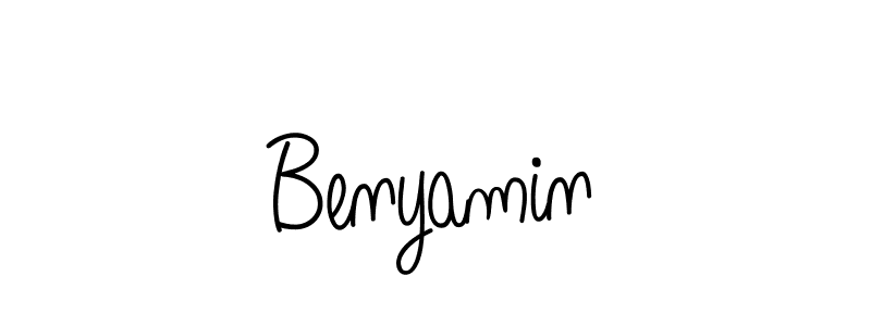 You should practise on your own different ways (Angelique-Rose-font-FFP) to write your name (Benyamin) in signature. don't let someone else do it for you. Benyamin signature style 5 images and pictures png