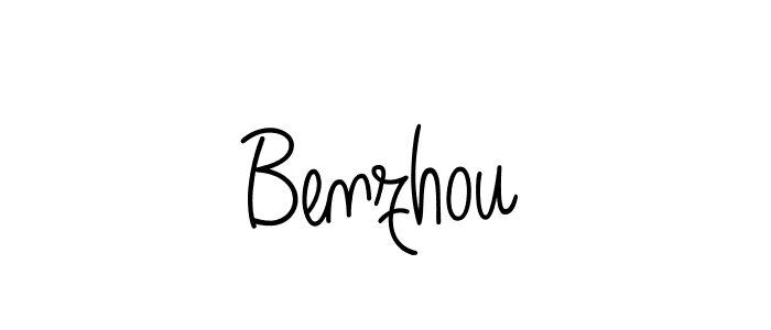 Benzhou stylish signature style. Best Handwritten Sign (Angelique-Rose-font-FFP) for my name. Handwritten Signature Collection Ideas for my name Benzhou. Benzhou signature style 5 images and pictures png