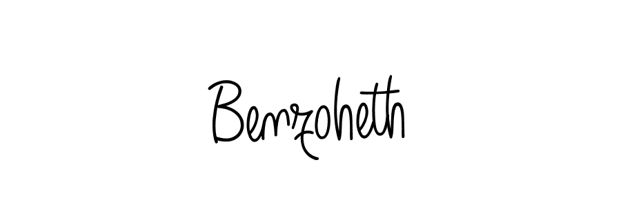 Make a beautiful signature design for name Benzoheth. With this signature (Angelique-Rose-font-FFP) style, you can create a handwritten signature for free. Benzoheth signature style 5 images and pictures png