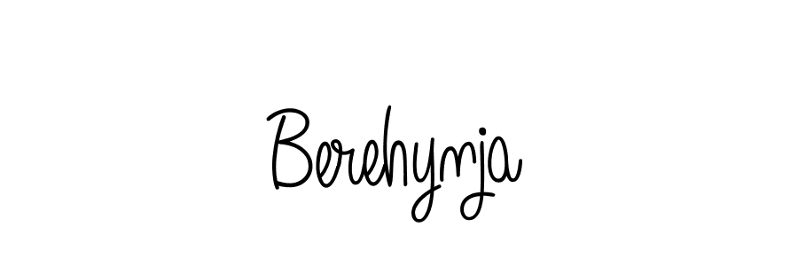 Berehynja stylish signature style. Best Handwritten Sign (Angelique-Rose-font-FFP) for my name. Handwritten Signature Collection Ideas for my name Berehynja. Berehynja signature style 5 images and pictures png