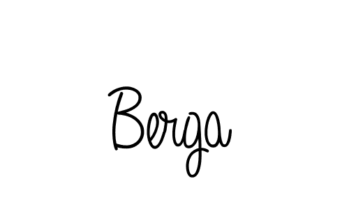 Make a beautiful signature design for name Berga. With this signature (Angelique-Rose-font-FFP) style, you can create a handwritten signature for free. Berga signature style 5 images and pictures png