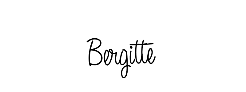 Make a beautiful signature design for name Bergitte. With this signature (Angelique-Rose-font-FFP) style, you can create a handwritten signature for free. Bergitte signature style 5 images and pictures png