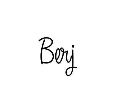 You should practise on your own different ways (Angelique-Rose-font-FFP) to write your name (Berj) in signature. don't let someone else do it for you. Berj signature style 5 images and pictures png