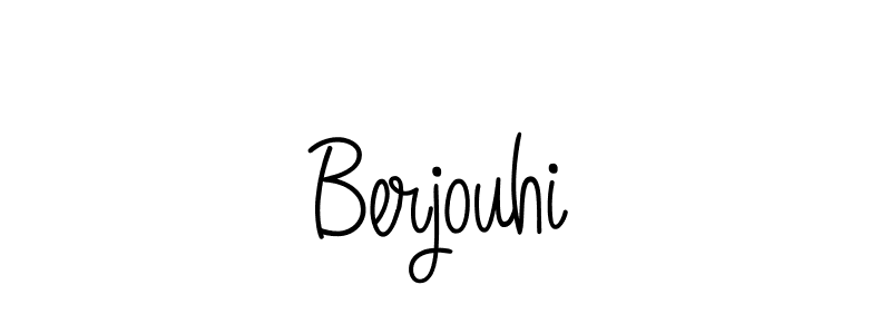 Make a beautiful signature design for name Berjouhi. With this signature (Angelique-Rose-font-FFP) style, you can create a handwritten signature for free. Berjouhi signature style 5 images and pictures png
