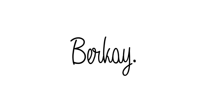 Use a signature maker to create a handwritten signature online. With this signature software, you can design (Angelique-Rose-font-FFP) your own signature for name Berkay.. Berkay. signature style 5 images and pictures png