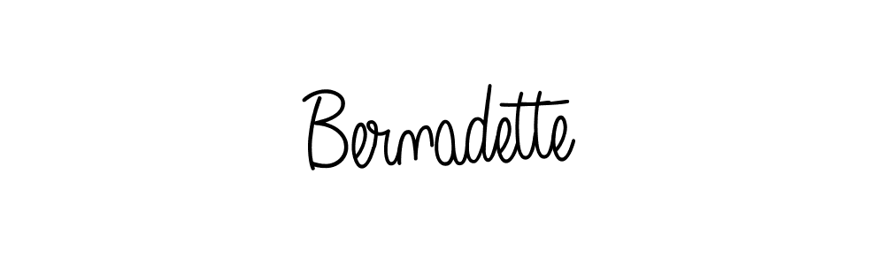 You should practise on your own different ways (Angelique-Rose-font-FFP) to write your name (Bernadette) in signature. don't let someone else do it for you. Bernadette signature style 5 images and pictures png