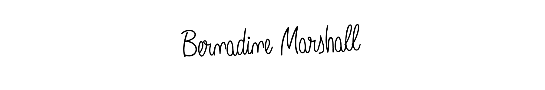 You should practise on your own different ways (Angelique-Rose-font-FFP) to write your name (Bernadine Marshall) in signature. don't let someone else do it for you. Bernadine Marshall signature style 5 images and pictures png