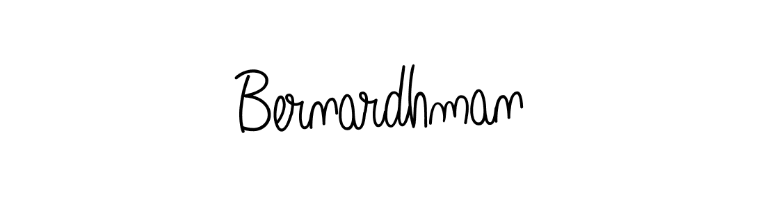 You should practise on your own different ways (Angelique-Rose-font-FFP) to write your name (Bernardhman) in signature. don't let someone else do it for you. Bernardhman signature style 5 images and pictures png