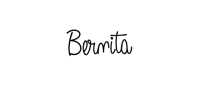 Make a beautiful signature design for name Bernita. With this signature (Angelique-Rose-font-FFP) style, you can create a handwritten signature for free. Bernita signature style 5 images and pictures png