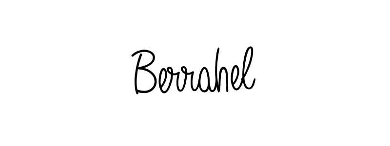 Make a beautiful signature design for name Berrahel. With this signature (Angelique-Rose-font-FFP) style, you can create a handwritten signature for free. Berrahel signature style 5 images and pictures png