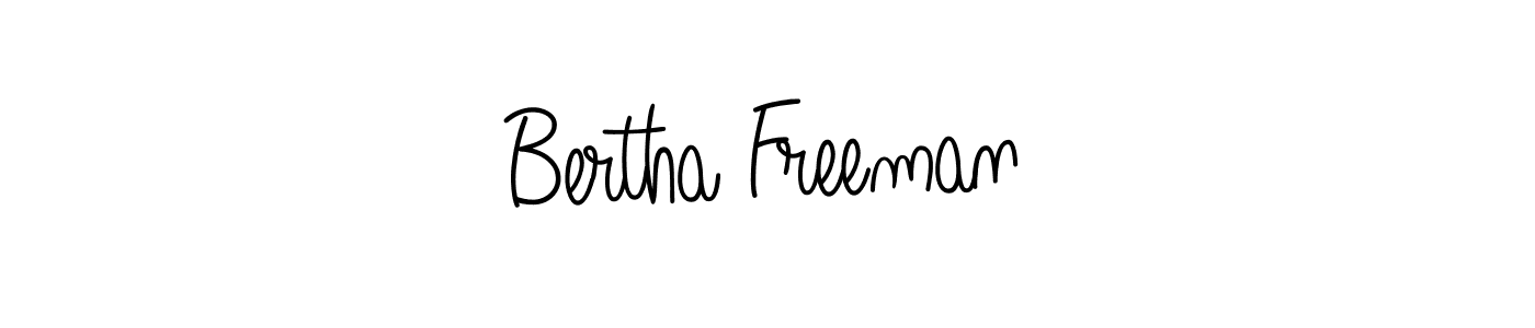 Bertha Freeman stylish signature style. Best Handwritten Sign (Angelique-Rose-font-FFP) for my name. Handwritten Signature Collection Ideas for my name Bertha Freeman. Bertha Freeman signature style 5 images and pictures png