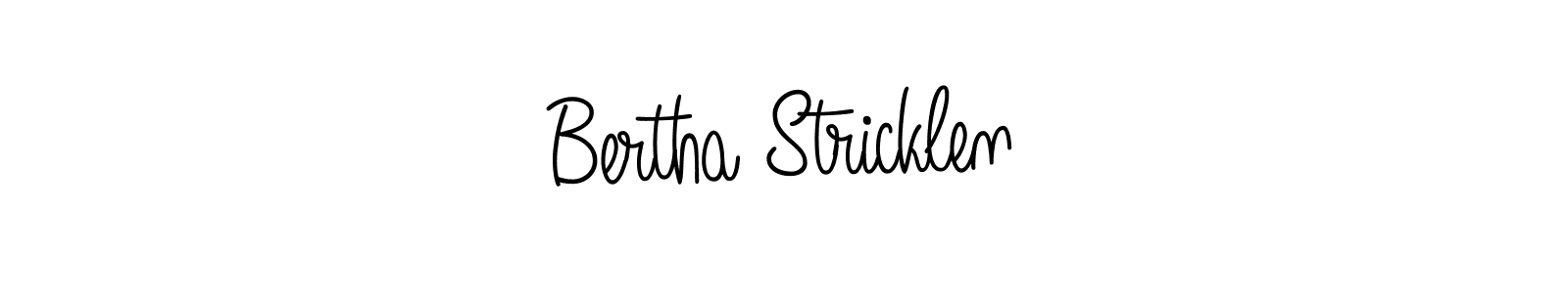 Also we have Bertha Stricklen name is the best signature style. Create professional handwritten signature collection using Angelique-Rose-font-FFP autograph style. Bertha Stricklen signature style 5 images and pictures png