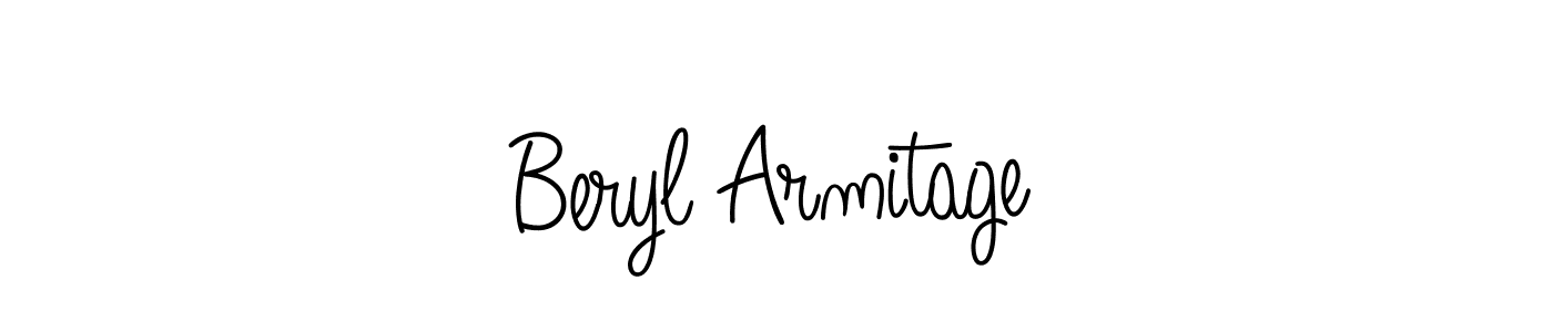 Make a beautiful signature design for name Beryl Armitage. With this signature (Angelique-Rose-font-FFP) style, you can create a handwritten signature for free. Beryl Armitage signature style 5 images and pictures png