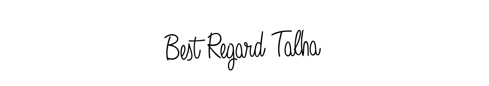 The best way (Angelique-Rose-font-FFP) to make a short signature is to pick only two or three words in your name. The name Best Regard Talha include a total of six letters. For converting this name. Best Regard Talha signature style 5 images and pictures png