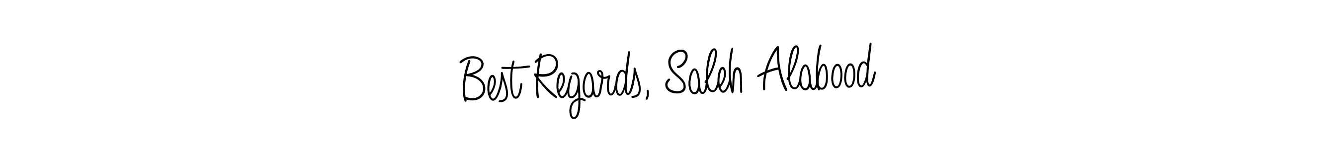 How to make Best Regards, Saleh Alabood name signature. Use Angelique-Rose-font-FFP style for creating short signs online. This is the latest handwritten sign. Best Regards, Saleh Alabood signature style 5 images and pictures png