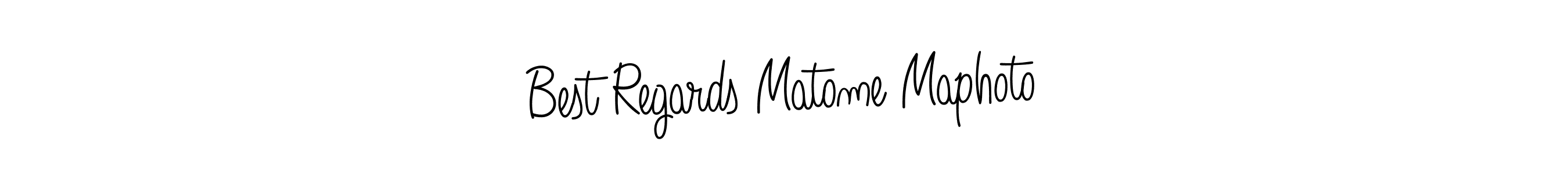 Design your own signature with our free online signature maker. With this signature software, you can create a handwritten (Angelique-Rose-font-FFP) signature for name Best Regards Matome Maphoto. Best Regards Matome Maphoto signature style 5 images and pictures png