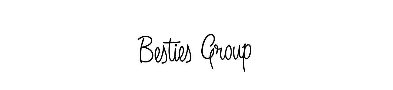 Use a signature maker to create a handwritten signature online. With this signature software, you can design (Angelique-Rose-font-FFP) your own signature for name Besties Group. Besties Group signature style 5 images and pictures png