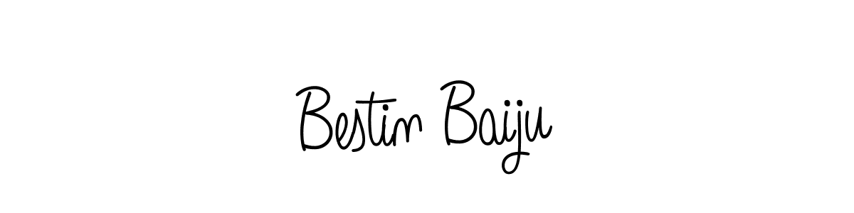 Bestin Baiju stylish signature style. Best Handwritten Sign (Angelique-Rose-font-FFP) for my name. Handwritten Signature Collection Ideas for my name Bestin Baiju. Bestin Baiju signature style 5 images and pictures png