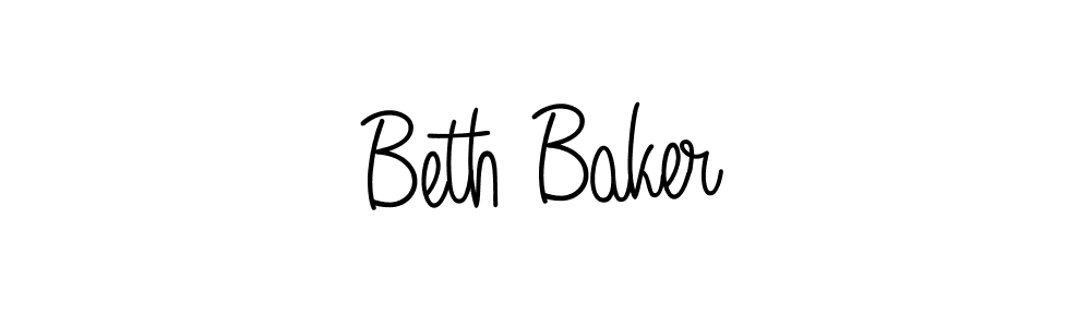 Beth Baker stylish signature style. Best Handwritten Sign (Angelique-Rose-font-FFP) for my name. Handwritten Signature Collection Ideas for my name Beth Baker. Beth Baker signature style 5 images and pictures png