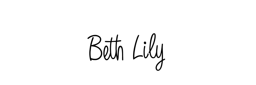 Use a signature maker to create a handwritten signature online. With this signature software, you can design (Angelique-Rose-font-FFP) your own signature for name Beth Lily. Beth Lily signature style 5 images and pictures png