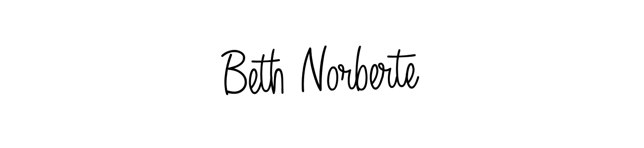 Check out images of Autograph of Beth Norberte name. Actor Beth Norberte Signature Style. Angelique-Rose-font-FFP is a professional sign style online. Beth Norberte signature style 5 images and pictures png