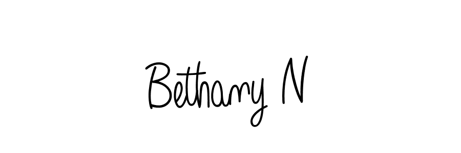 Design your own signature with our free online signature maker. With this signature software, you can create a handwritten (Angelique-Rose-font-FFP) signature for name Bethany N. Bethany N signature style 5 images and pictures png