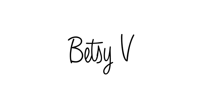 Create a beautiful signature design for name Betsy V. With this signature (Angelique-Rose-font-FFP) fonts, you can make a handwritten signature for free. Betsy V signature style 5 images and pictures png