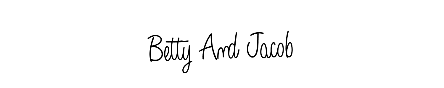 Use a signature maker to create a handwritten signature online. With this signature software, you can design (Angelique-Rose-font-FFP) your own signature for name Betty And Jacob. Betty And Jacob signature style 5 images and pictures png