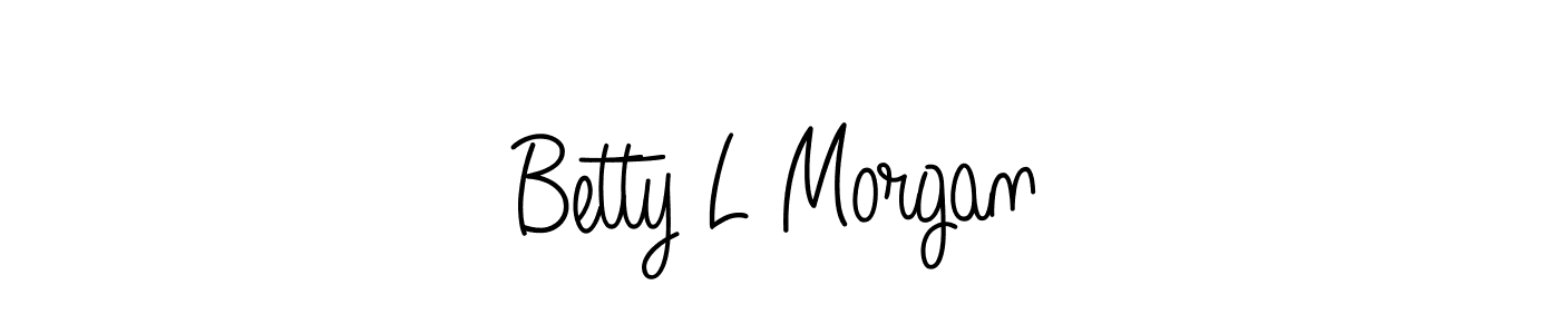 You should practise on your own different ways (Angelique-Rose-font-FFP) to write your name (Betty L Morgan) in signature. don't let someone else do it for you. Betty L Morgan signature style 5 images and pictures png