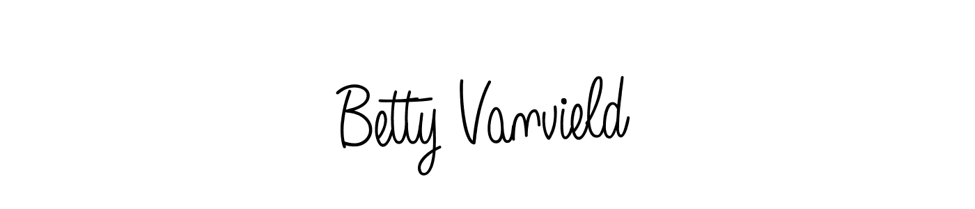 Betty Vanvield stylish signature style. Best Handwritten Sign (Angelique-Rose-font-FFP) for my name. Handwritten Signature Collection Ideas for my name Betty Vanvield. Betty Vanvield signature style 5 images and pictures png