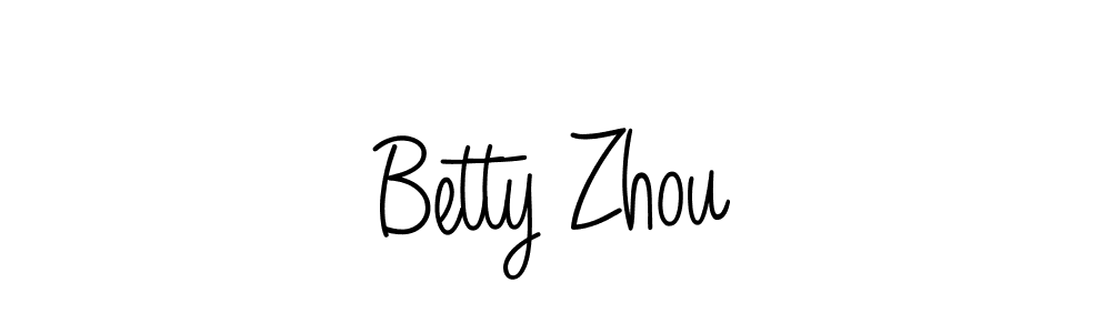 Use a signature maker to create a handwritten signature online. With this signature software, you can design (Angelique-Rose-font-FFP) your own signature for name Betty Zhou. Betty Zhou signature style 5 images and pictures png