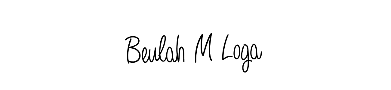 Make a short Beulah M Loga signature style. Manage your documents anywhere anytime using Angelique-Rose-font-FFP. Create and add eSignatures, submit forms, share and send files easily. Beulah M Loga signature style 5 images and pictures png